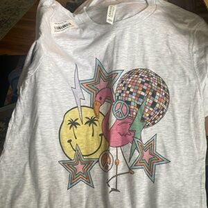 Womens size Large t-shirt  Disco Flamingo